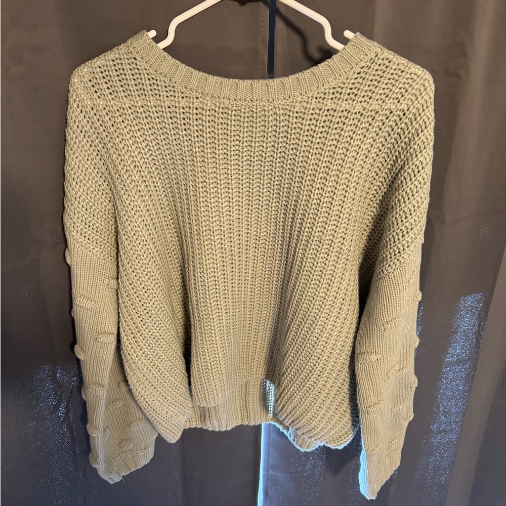 Sage green cropped sweater